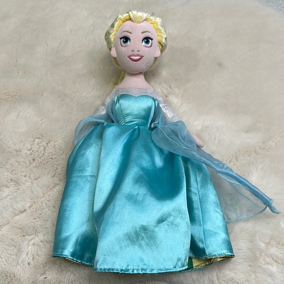 Disney Parks Topsy Turvy Frozen Plush 15" Dolls 2 Sided Anna Elsa Rag Dolls - Picture 2 of 5